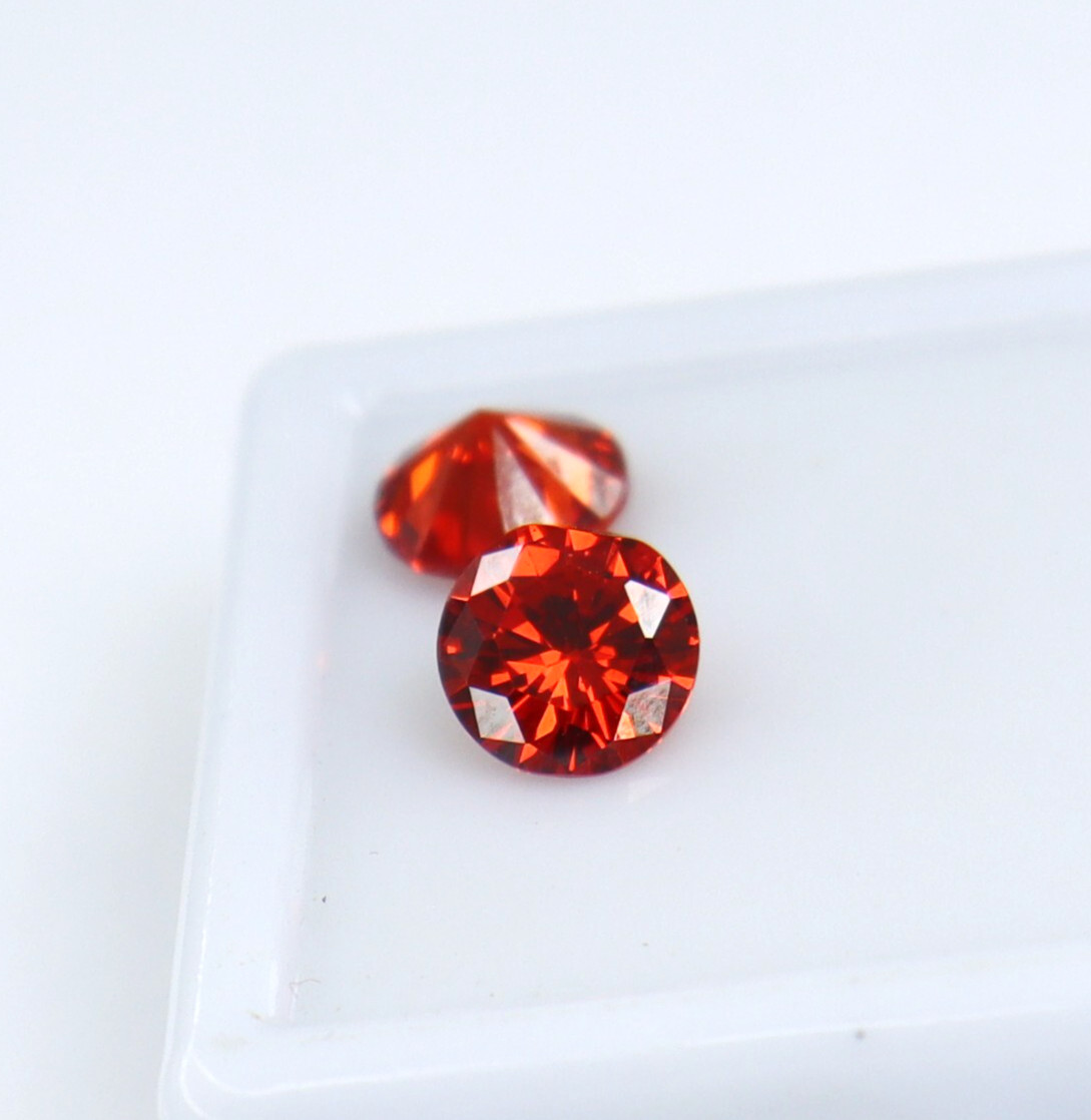 2.80 Ct Certified AAA+ Quality Natural Orange Sapphire Loose Gemstone Round Cut