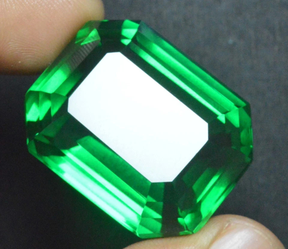 112 Ct Natural Green Emerald Emerald Cut Certified Colombian Loose Gemstone 6AHY