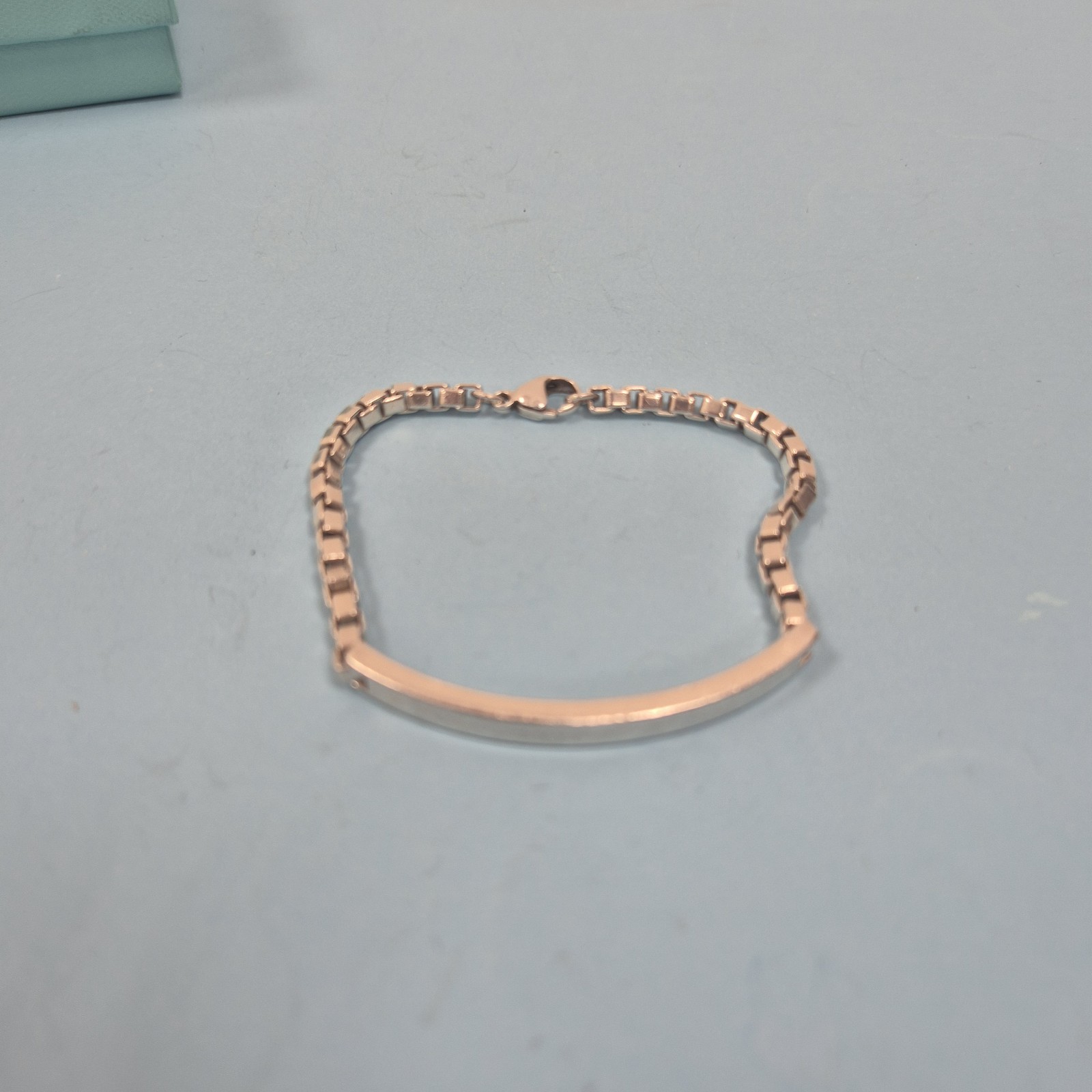 Tiffany & Co. Identity ID Venetian Link Sterling Silver Bracelet Size 8″