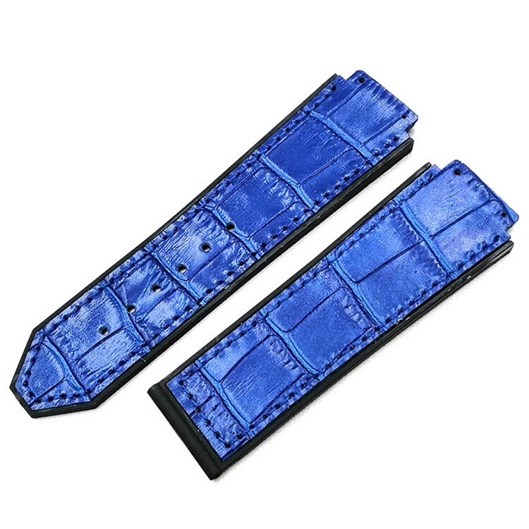 Waterproof Classic Genuine Leather Watch Band Strap Quick 25*19mm rubber strap