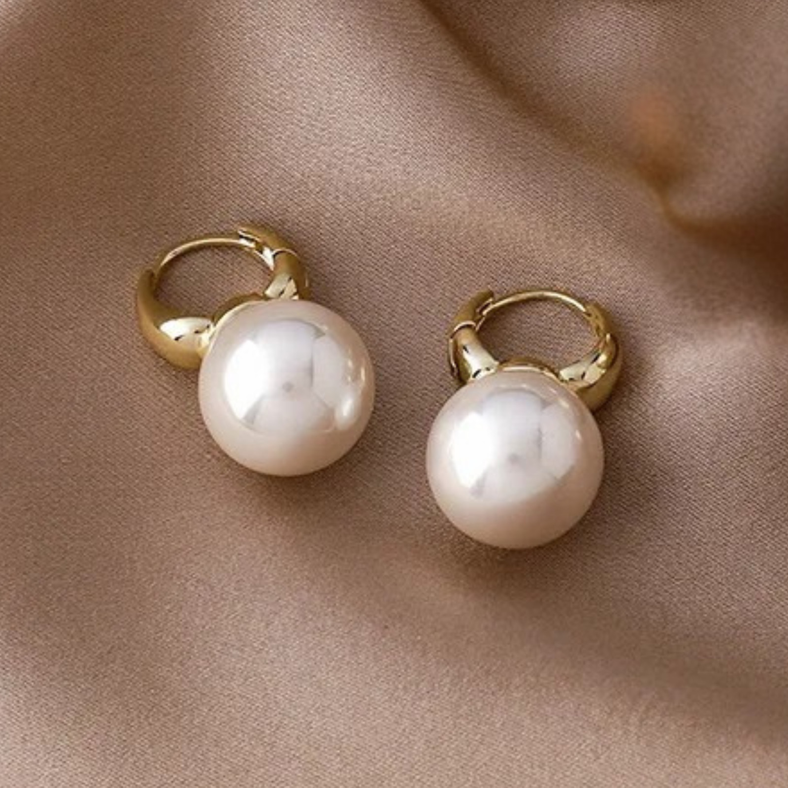 White Pearl Drop Dangle Earrings,Elegant Pearl Earrings,Gold Hoop Earrings,Gifts