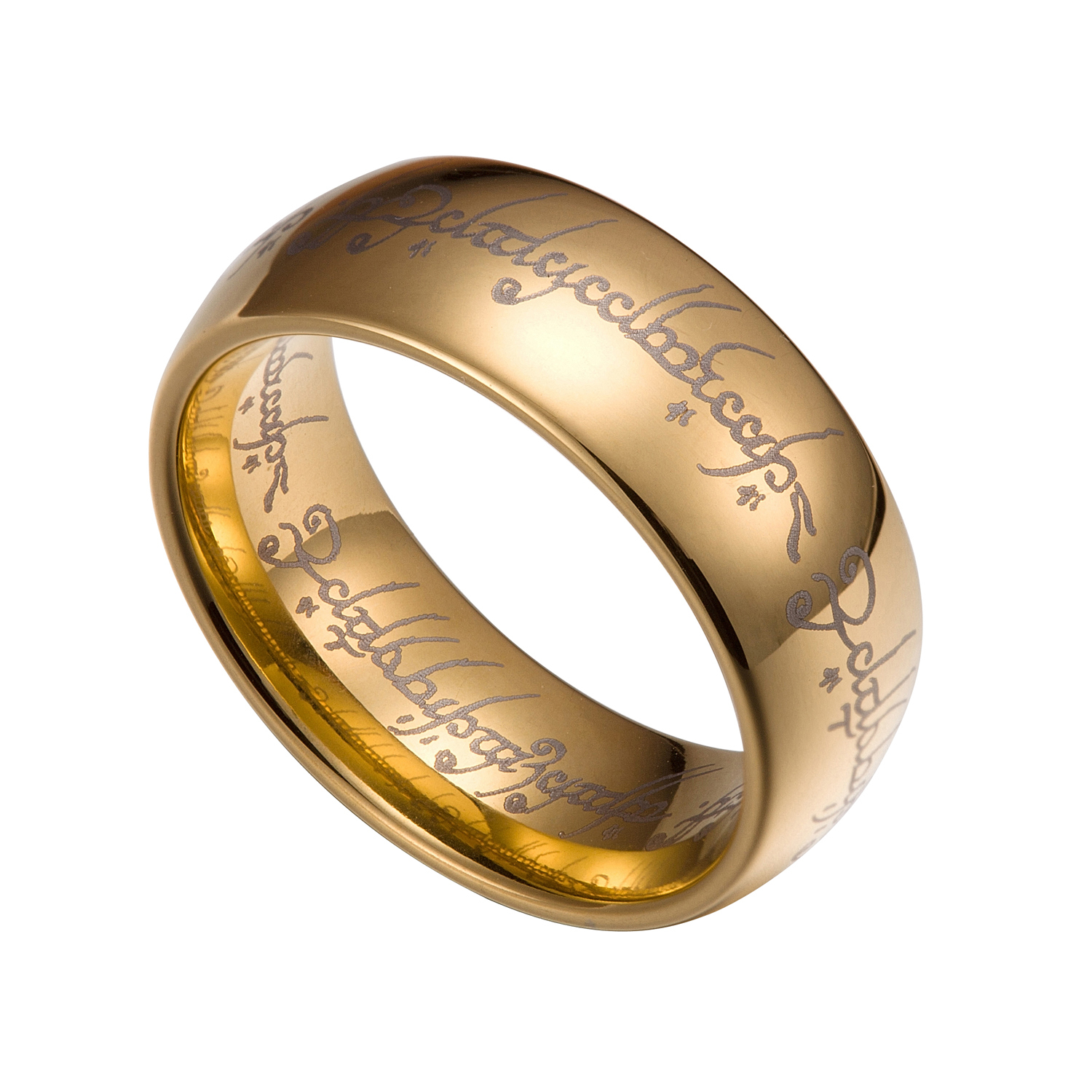 Gold Tungsten Carbide 5 6 7 8MM Lord Of The Rings Band Plain Size 5-13 HT3