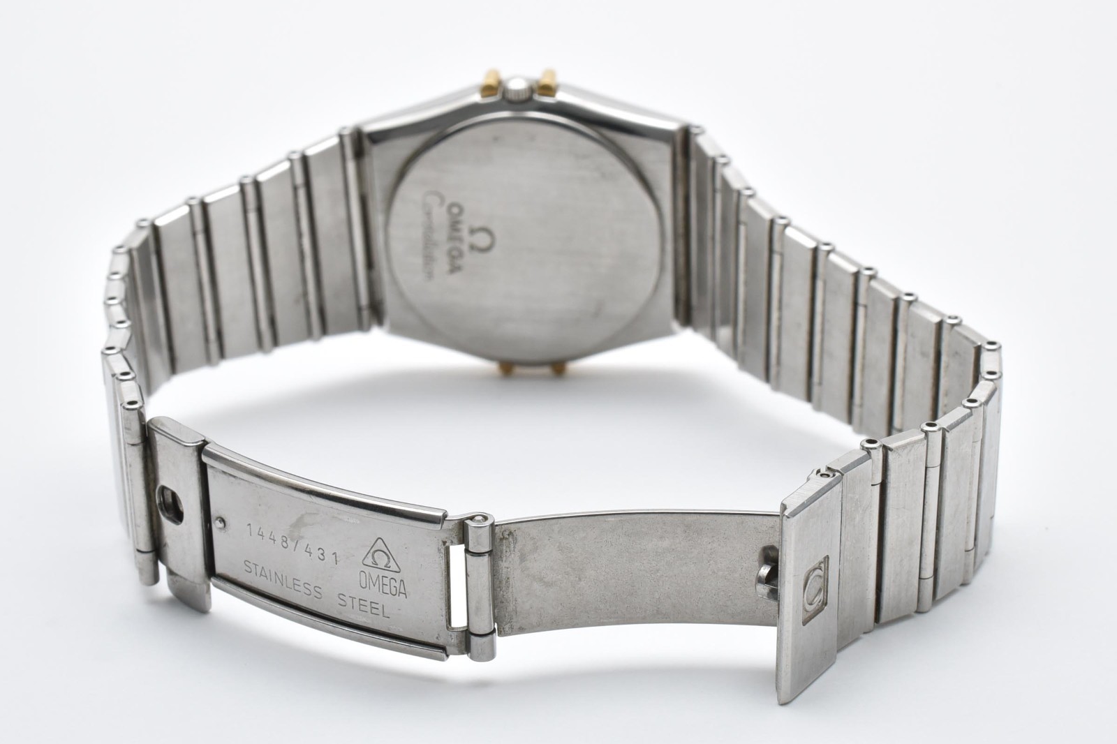 【Box】Omega Constellation 396.1080 Rare Cal.1441 Gold Steel Quartz Mens Works #87