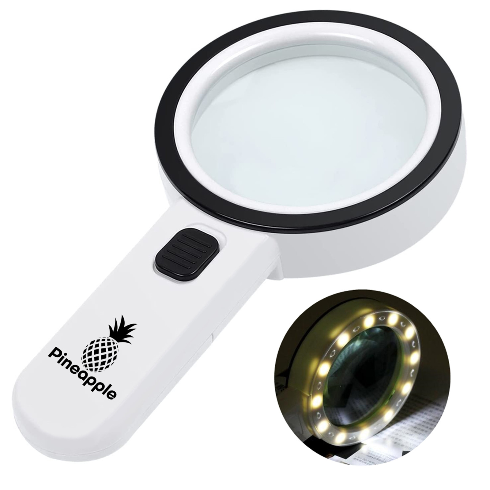 Magnifying Glass with Light 30X Handheld Magnifier Large Reading Aid LED Big