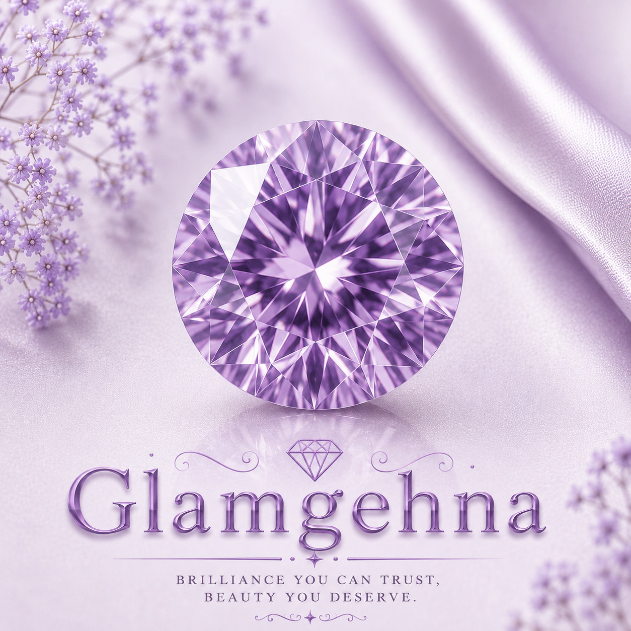 2 Ct Natural Lavender Diamond Round Cut VVS GGDL Certified Loose Diamond