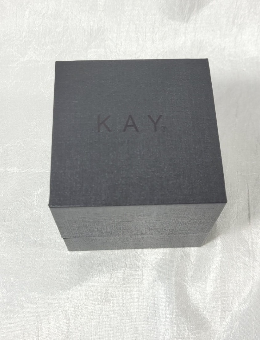 Kay Jewelers Empty Ring Necklace & Earrings Presentation Gift Box – Black 2 3/8″