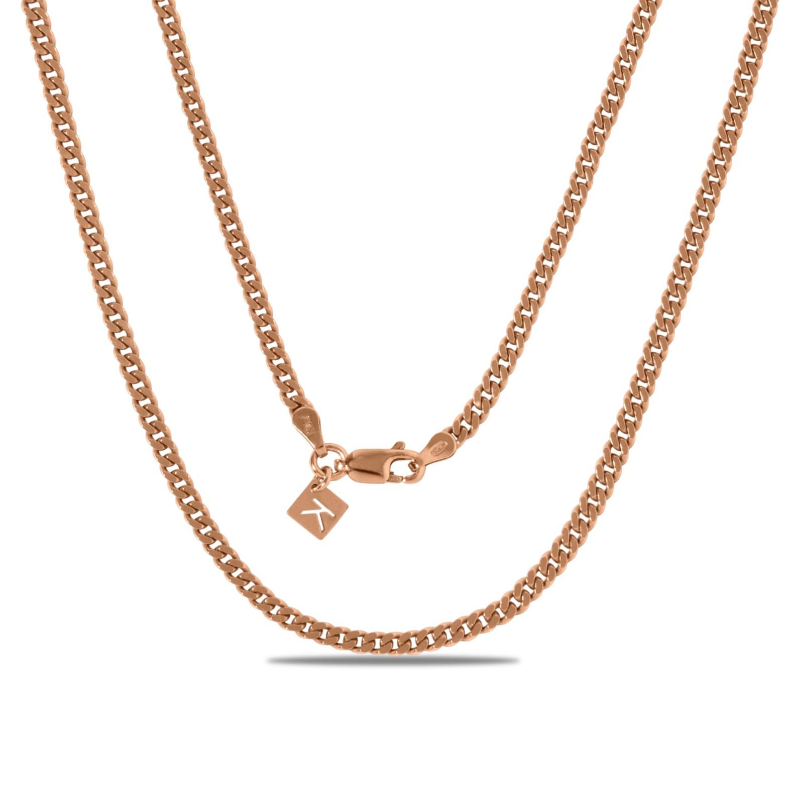 3mm Miami 925 Sterling Silver Curb Chain Necklace – Diamond Cut Cuban Link, Gold