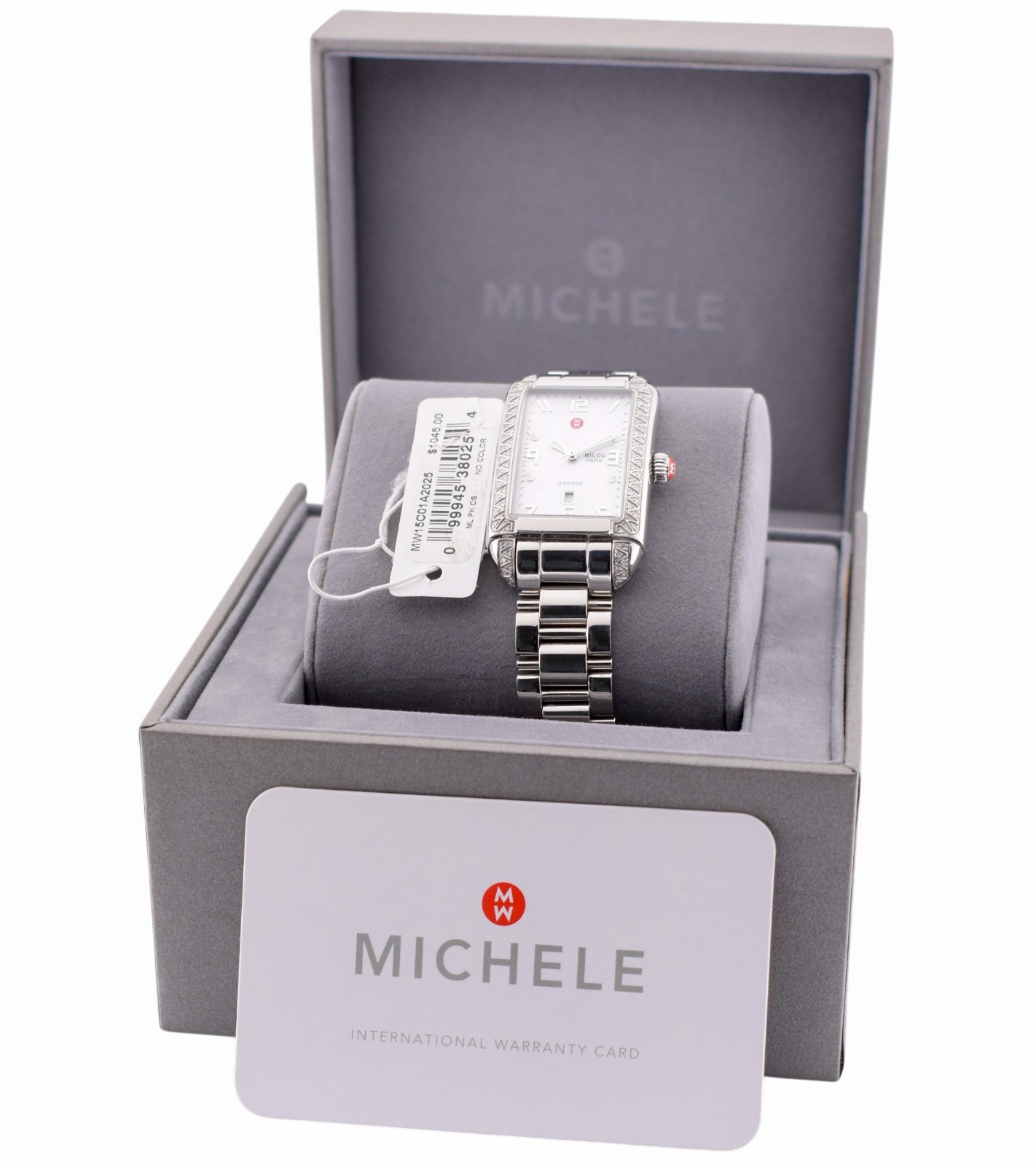 Michele Milou Park MW15C01A2025 Stainless Steel Ladies Diamond Watch $1045.00