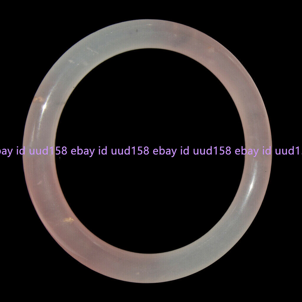 Natural White Pink Jade Jadeite Gemstone Bangle Bracelet 56-62mm Women Jewelry