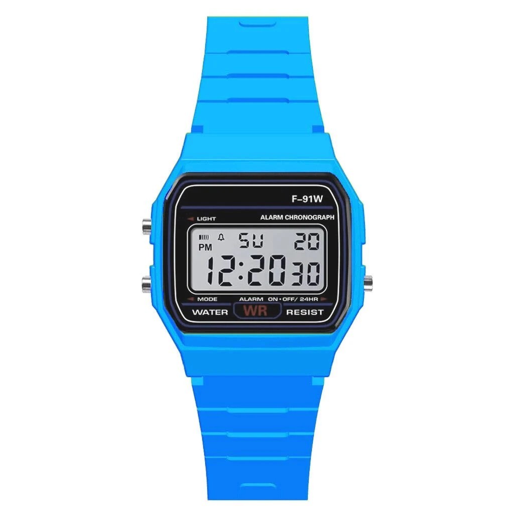 F 91W Classic Digital Resin Strap Watch Stopwatch Chronograph Sport Unisex