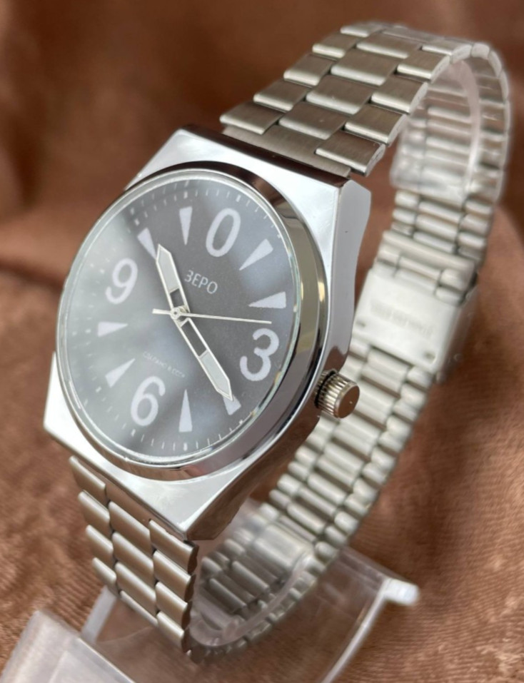 USSR-style quartz watch, big zero, Soviet military watch
