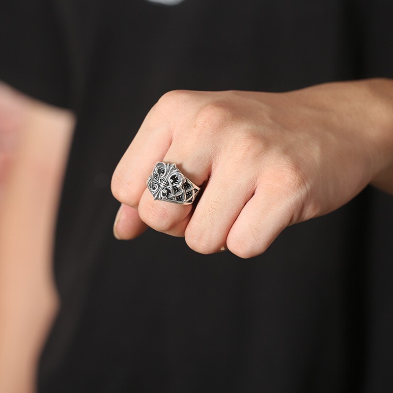 Men’s Open Ring Anchor Ring Adjustable Ring Lucky Gift