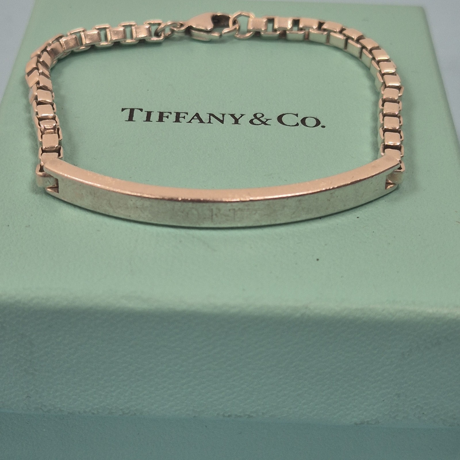 Tiffany & Co. Identity ID Venetian Link Sterling Silver Bracelet Size 8″
