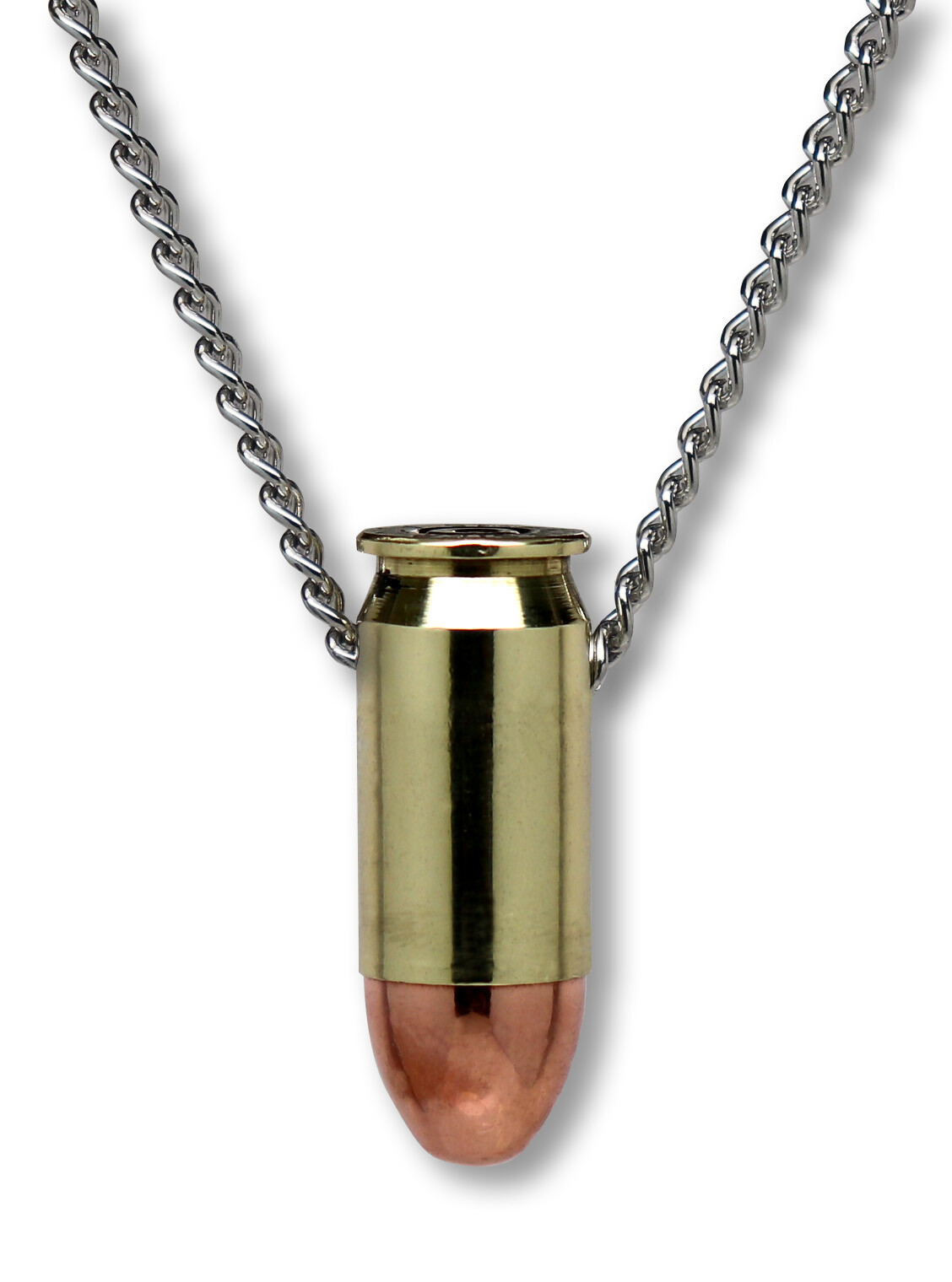 45 ACP Bullet Necklace Hand Polished Brass and Copper Finish NK-689