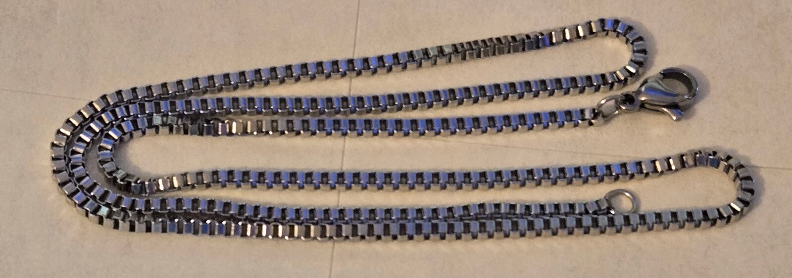 Stainless Steel Box Chain 18-24 IN 1-2 MM Woman Man Unisex Gothic