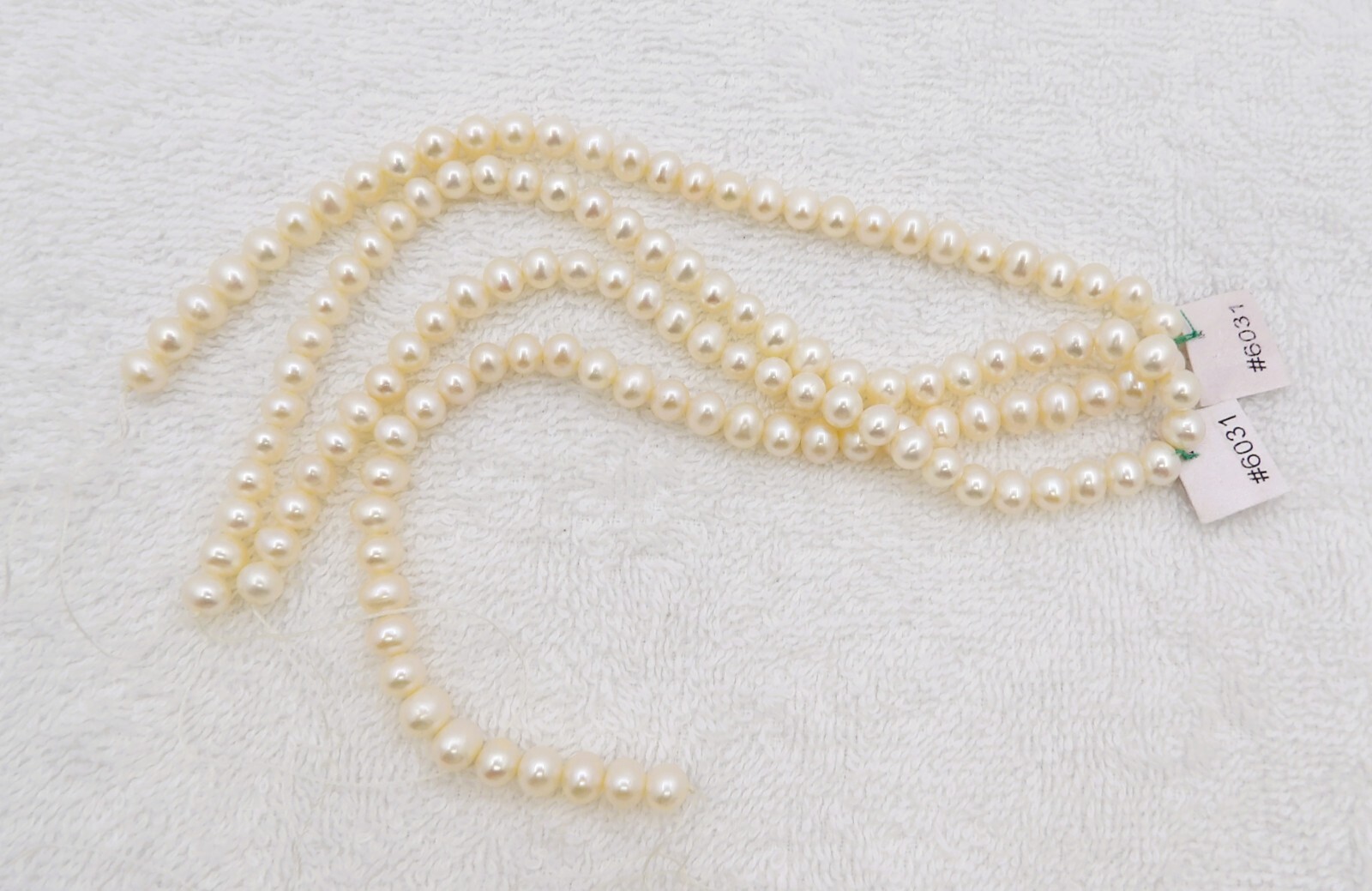 6 – 6.5 MM WHITE POTATO GENUINE FRESHWATER PEARL STRAND CRAFT BEAD LOOSE B6031