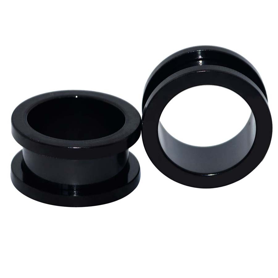 2PCS Stainless Steel Ear Tunnels Screw Ear Gauges Double Flare Ear Plugs 2G-3/4″