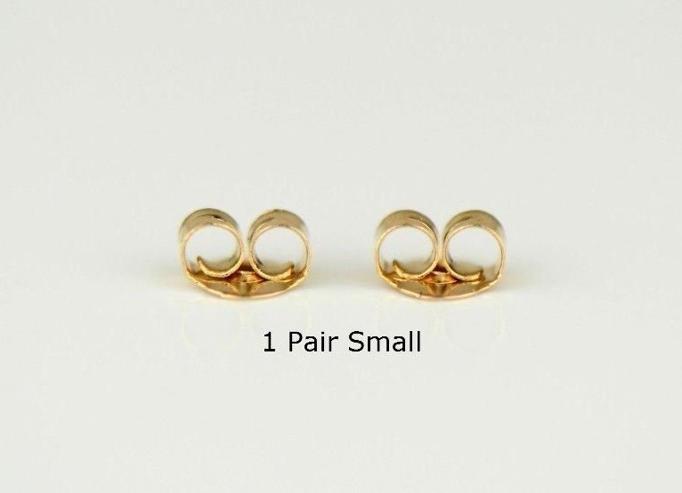 14k Yellow or White Gold Push Back Earring Butterfly Backing by 1,2,3,6,10 Pairs