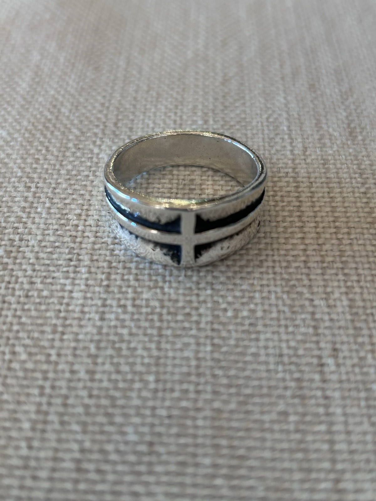 James Avery Retired Rare Horizon Cross Band Size 11.5 Free Shipping