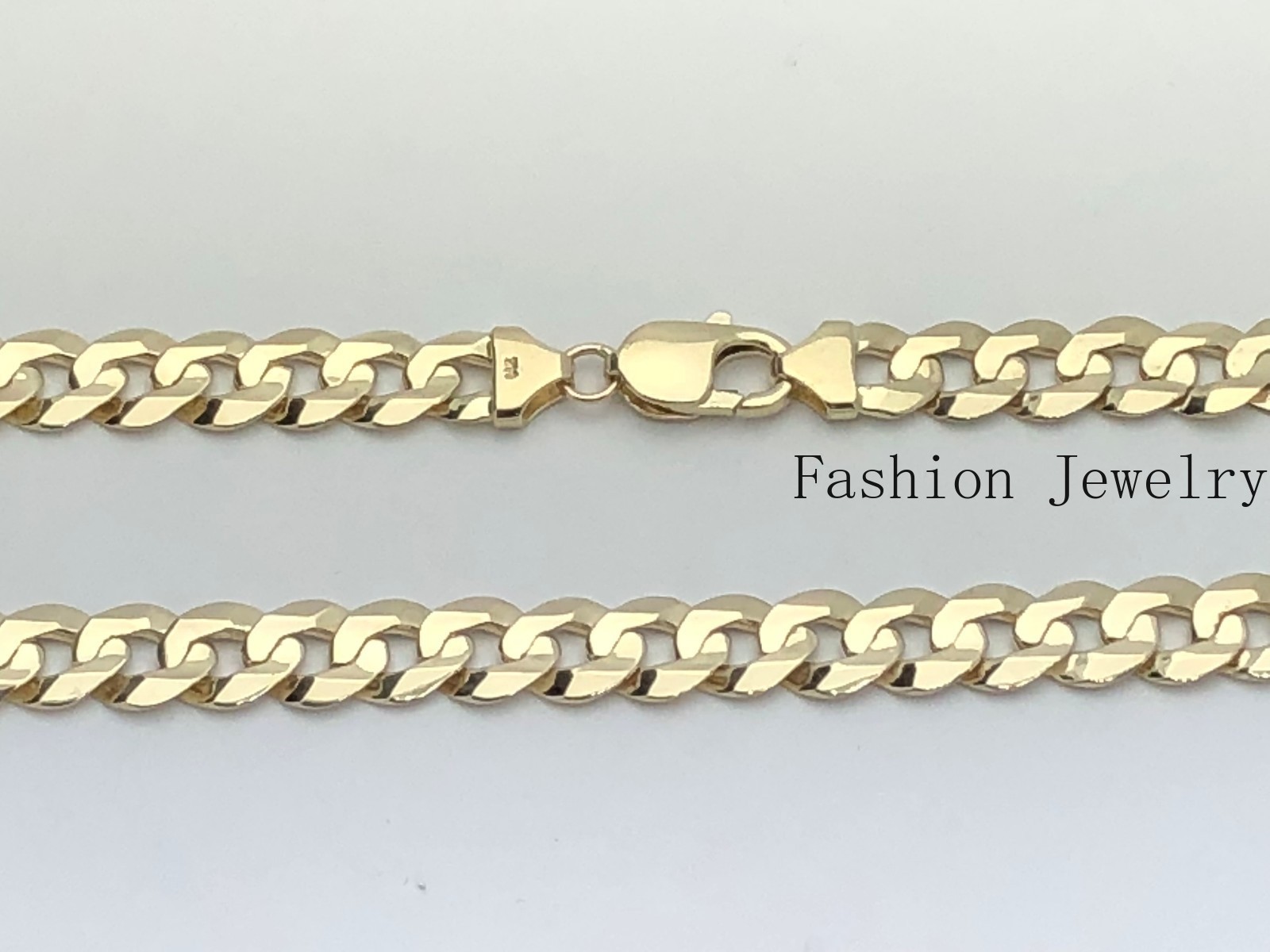 14k Yellow Gold Solid Curb Cuban Link Chain Necklace 26″ 9mm 55.1 grams