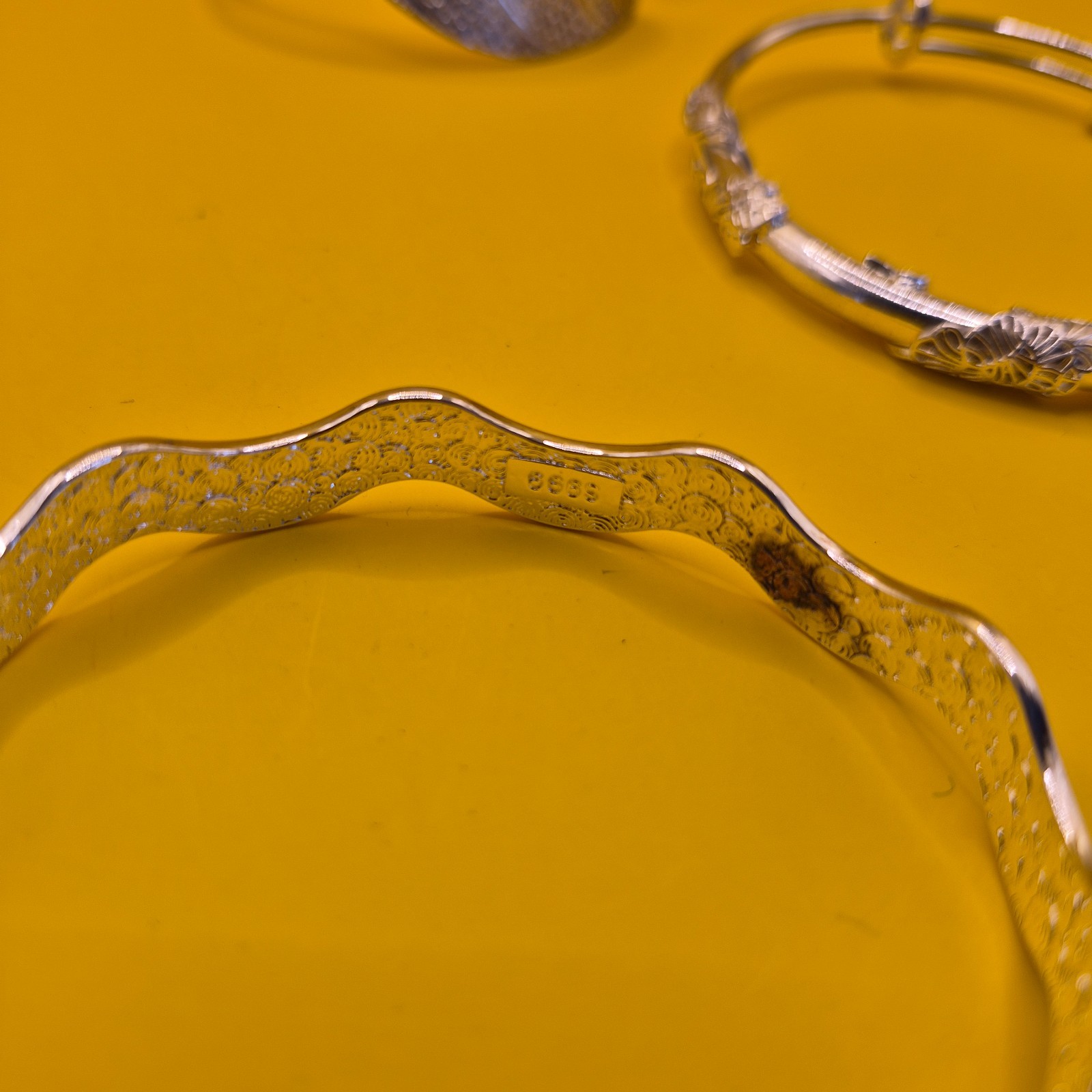 3x Silver Bracelets 999 Pure Silver Stamped