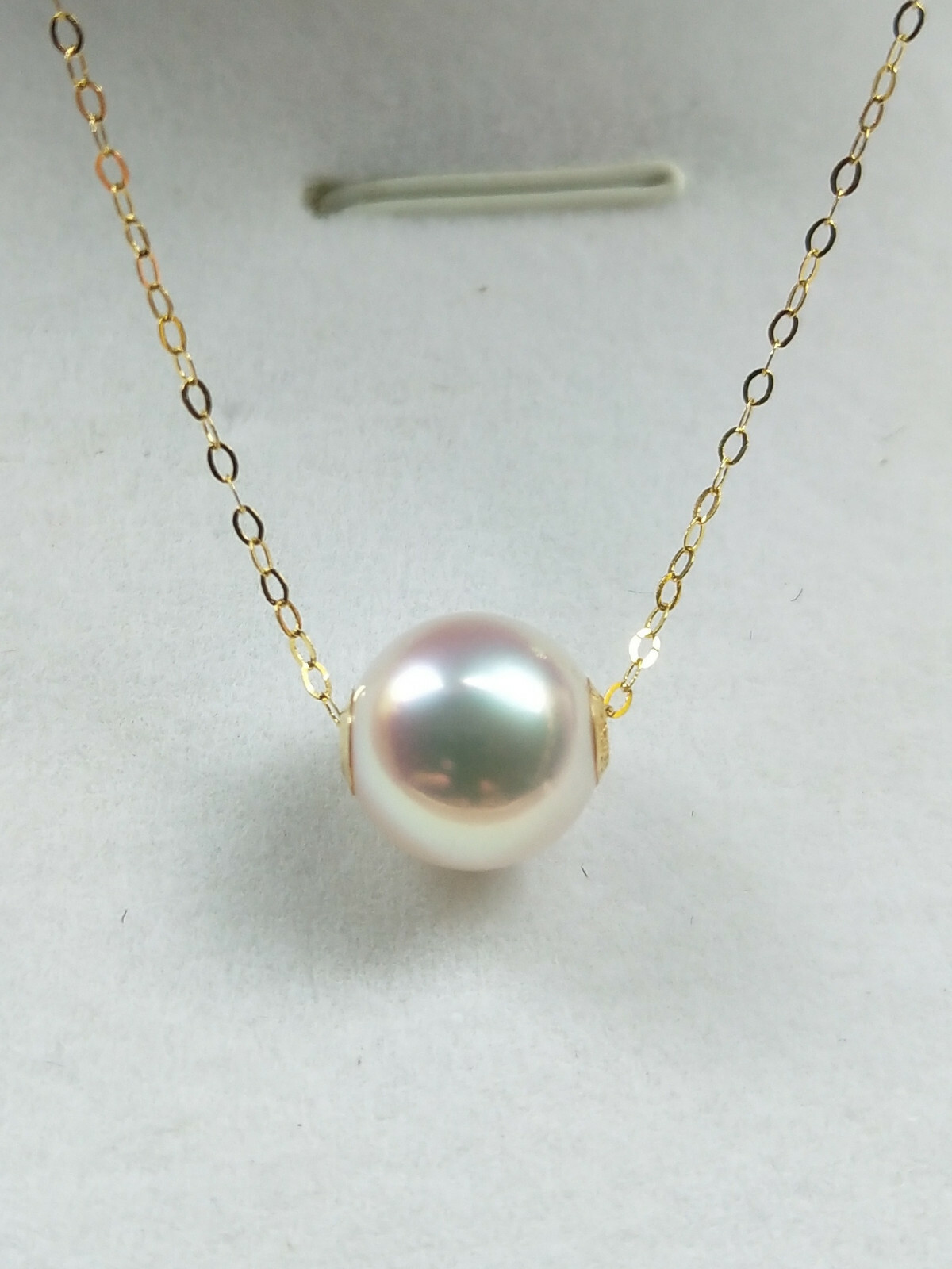 18″10-11mm natural south sea genuine round white pearl necklace pendant