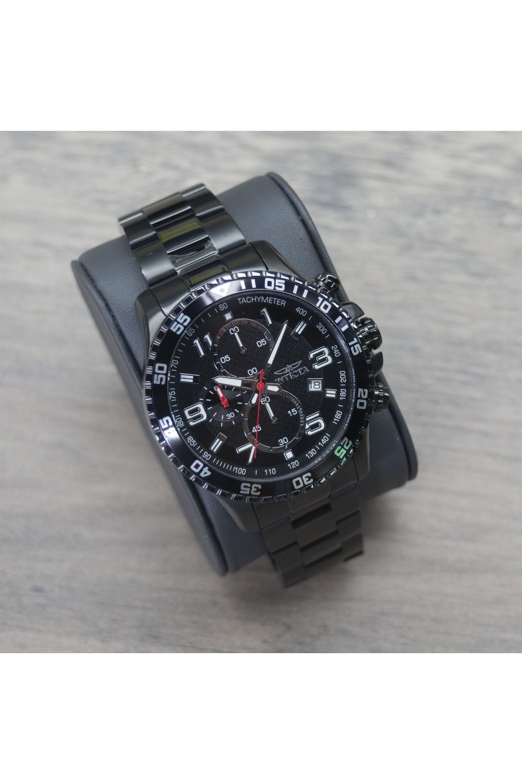 Invicta Men’s 14880 Specialty Chronograph Black Dial Black Ion-Plated Stainless