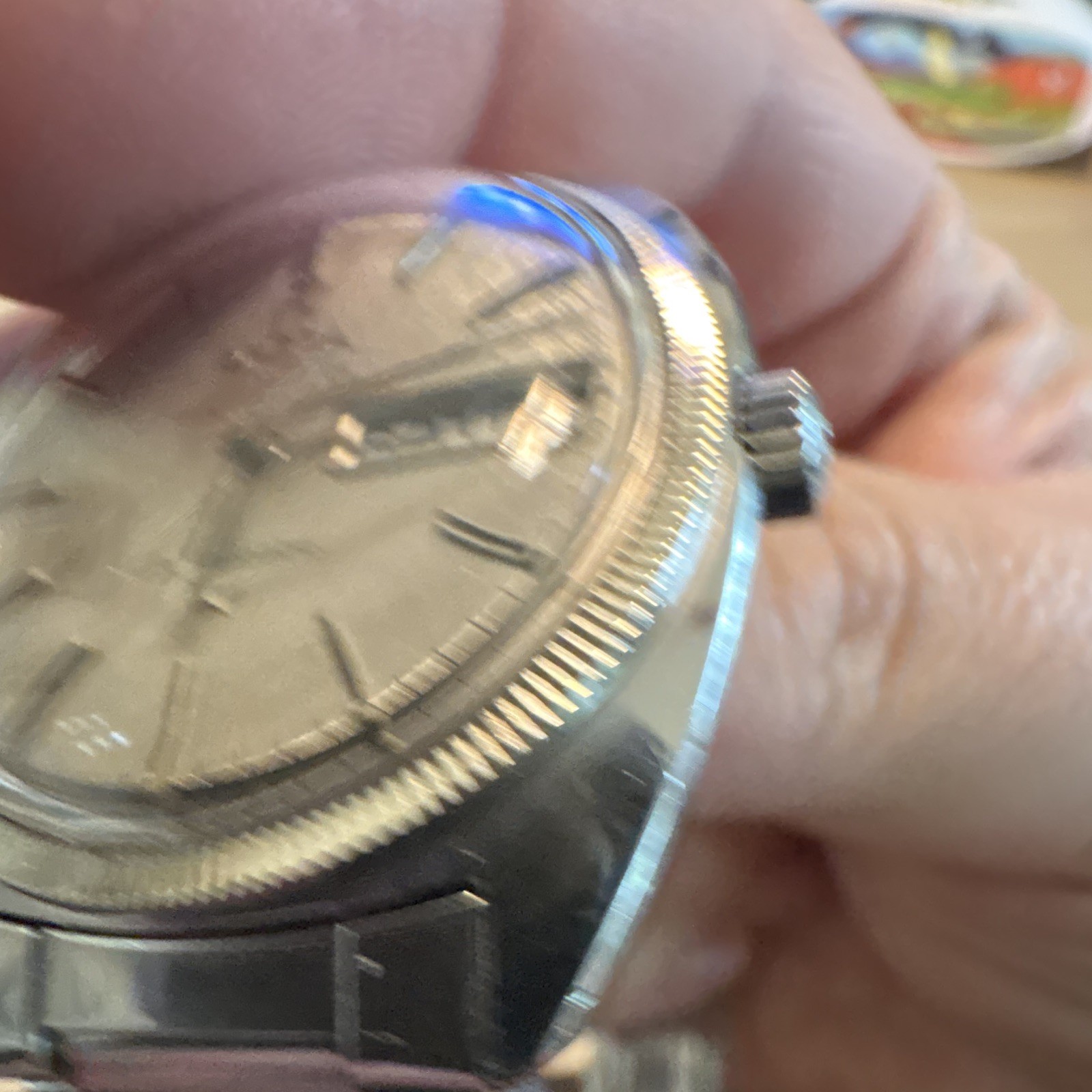 OMEGA C Constellation Chronometer Auto Day-Date Linen Dial SS 14KT Bezel