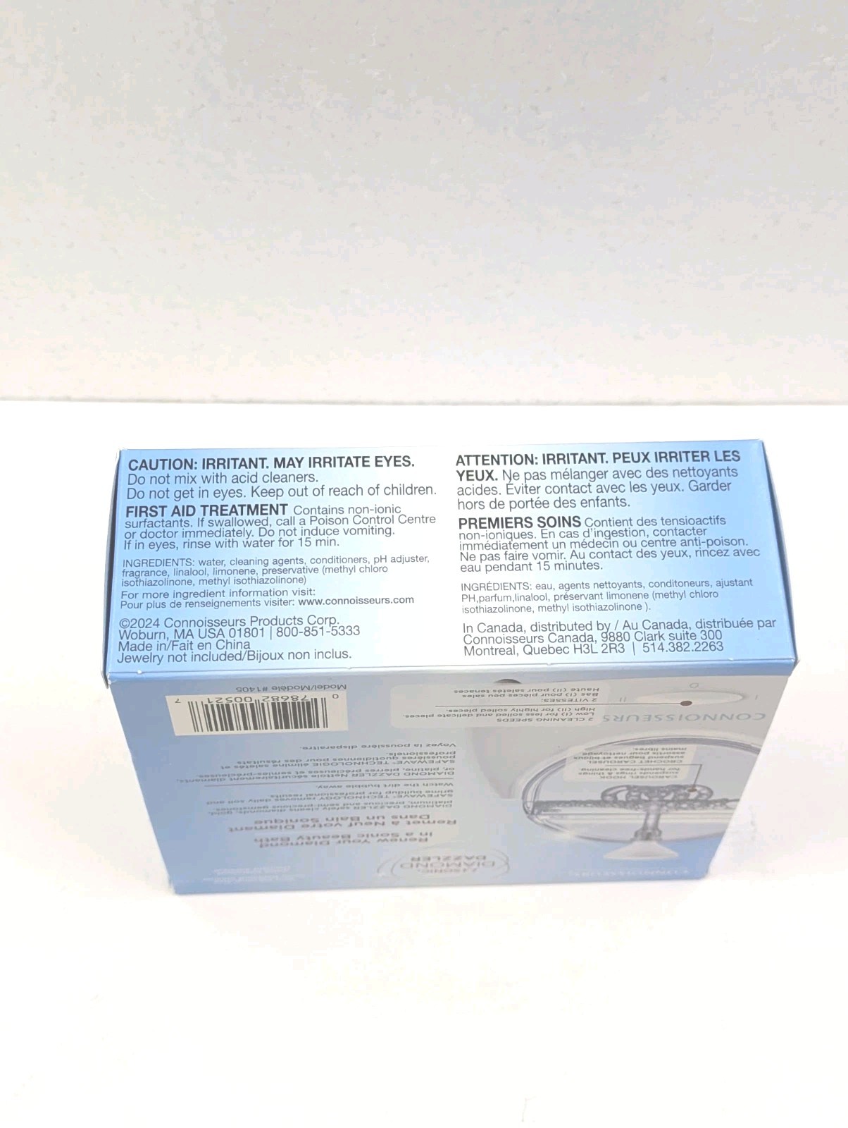 CONNOISSEURS Sonic Diamond Cleaner Makes Diamonds Sparkle Safewave Technology