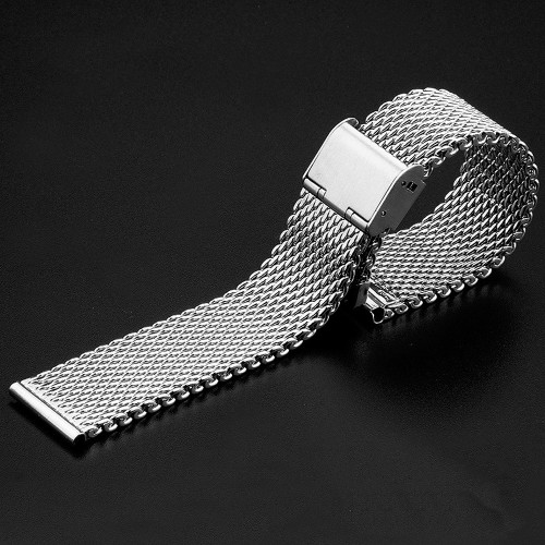 Premium Thicked Milanese Mesh Stainless Steel Watch Band Strap Metal 18 20 22 24