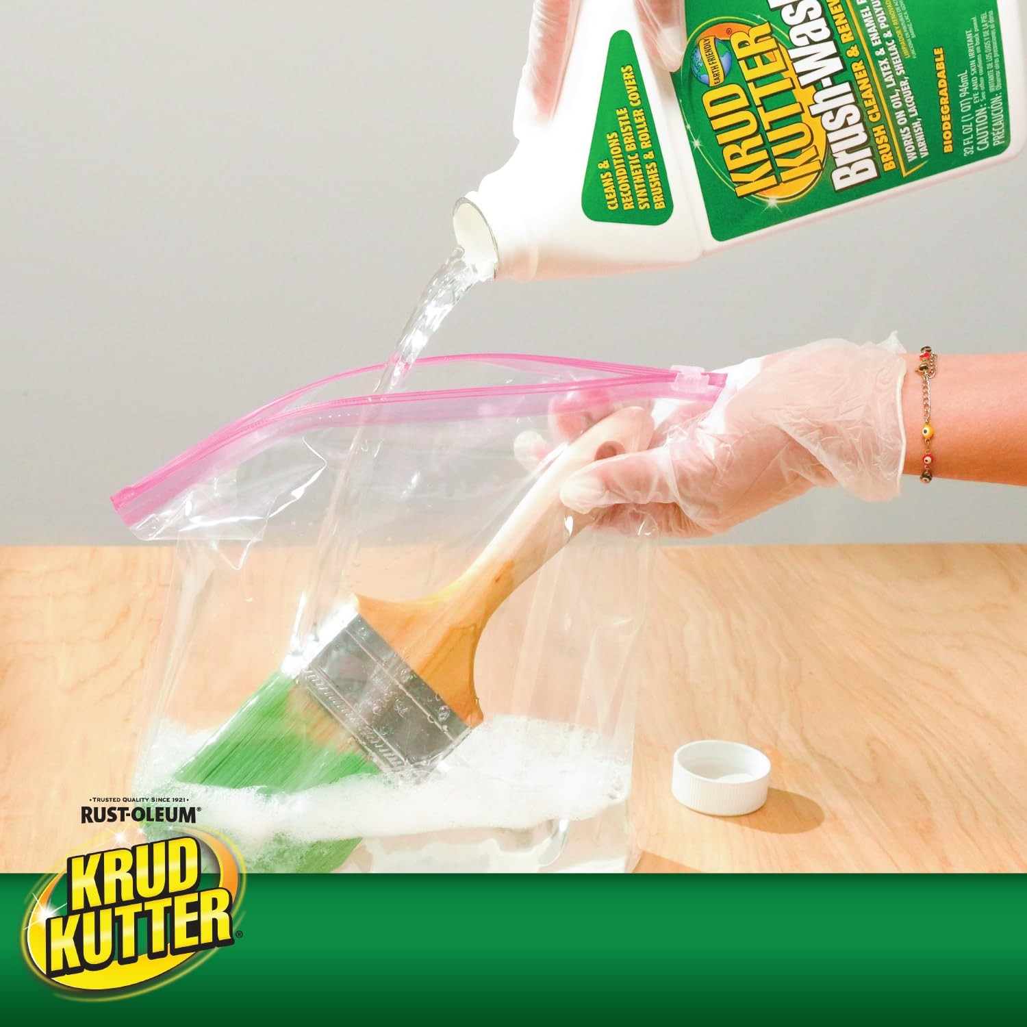 Krud Kutter Brush-Wash Cleaner and Renewer, 32 32 Fl Oz (Pack of 1), Clear