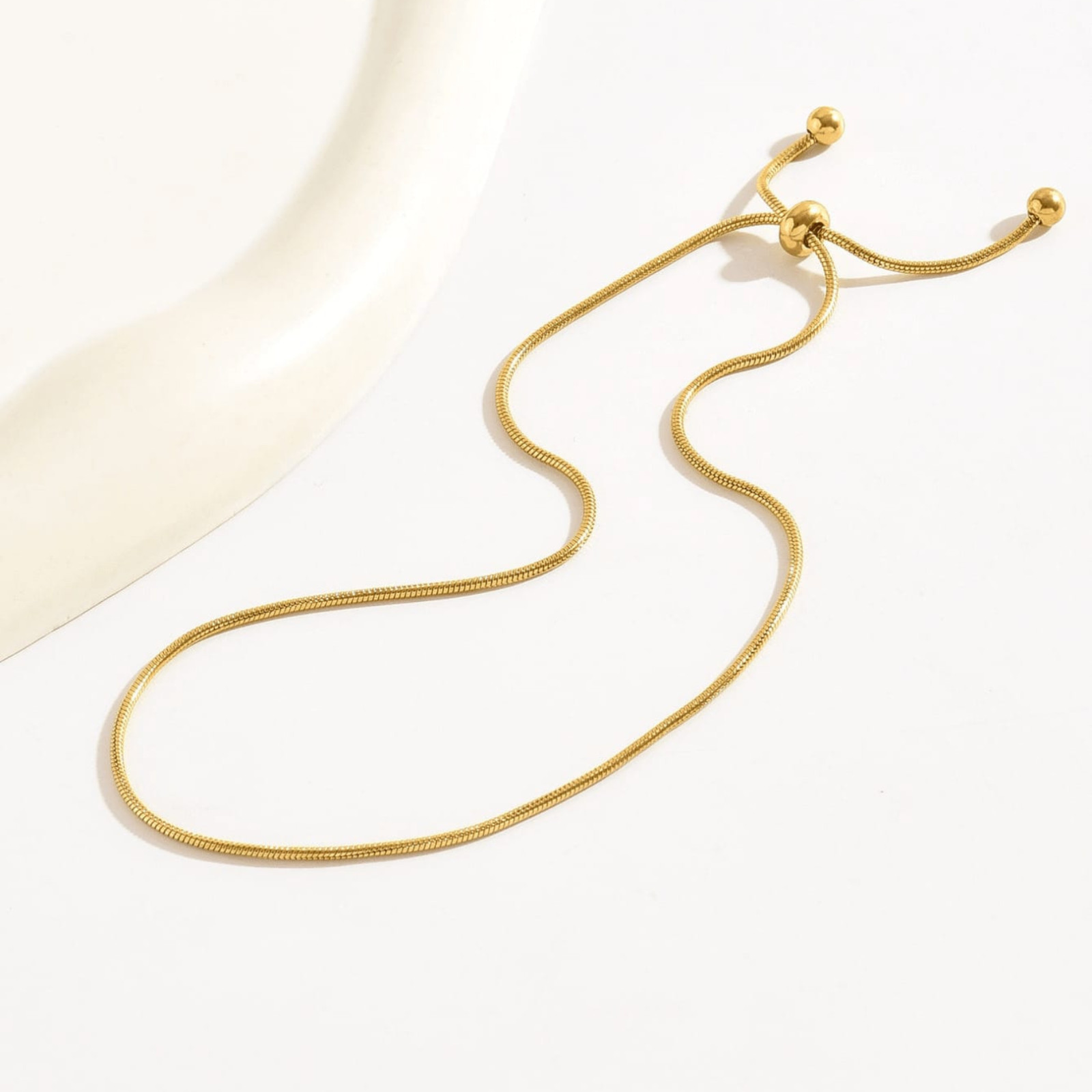 Drawstring Gold Ankle Bracelets For Womens Minimalist Jewelry Feet Anklet Adjust