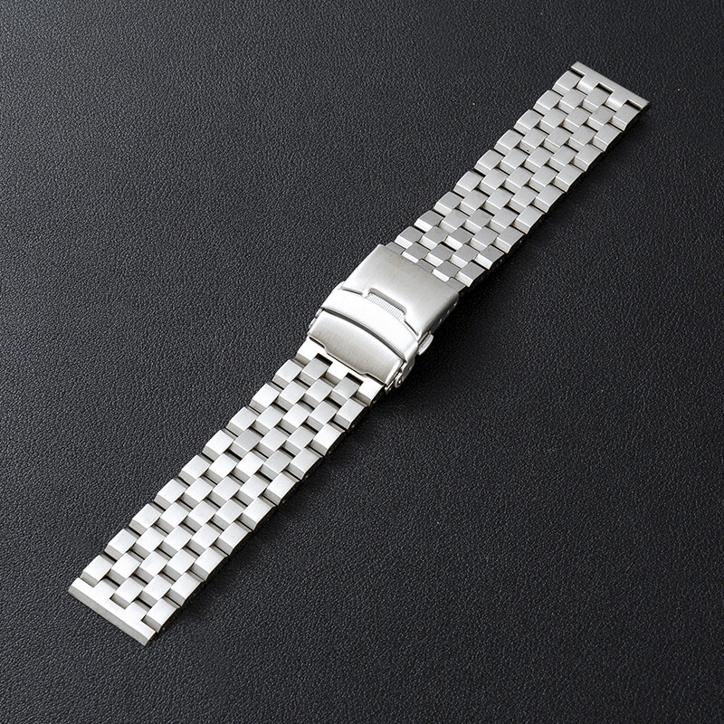 Men’s 18 20 22 24 26mm Heavy Brushed Bracelet Stainless Steel Watch Band Strap