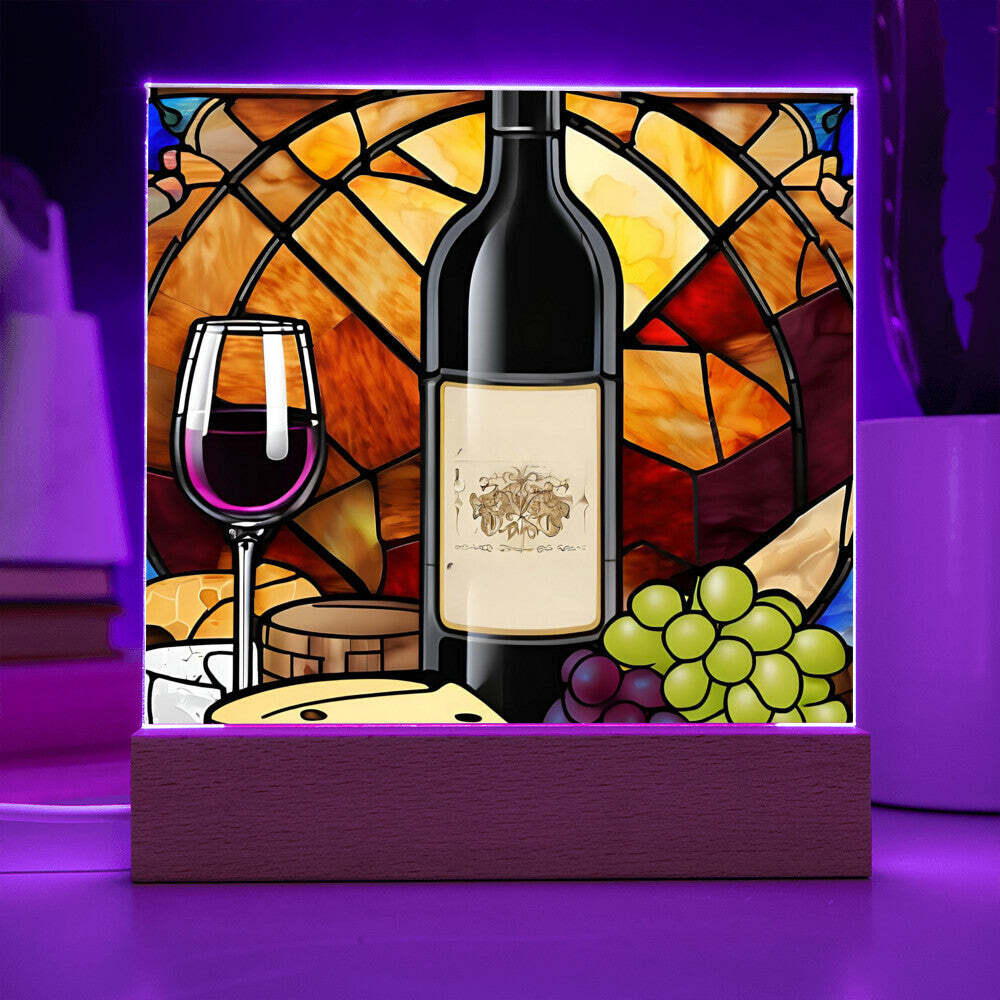 Wine Cheese Plate Acrylic Plaque