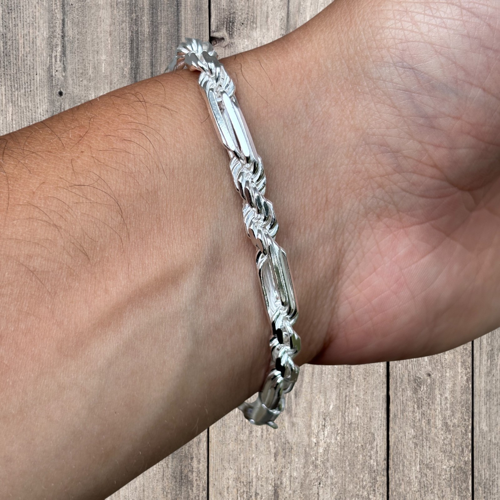 6mm Figarope Milano Bracelet – Solid 925 Sterling Silver Or 14k Gold Vermeil