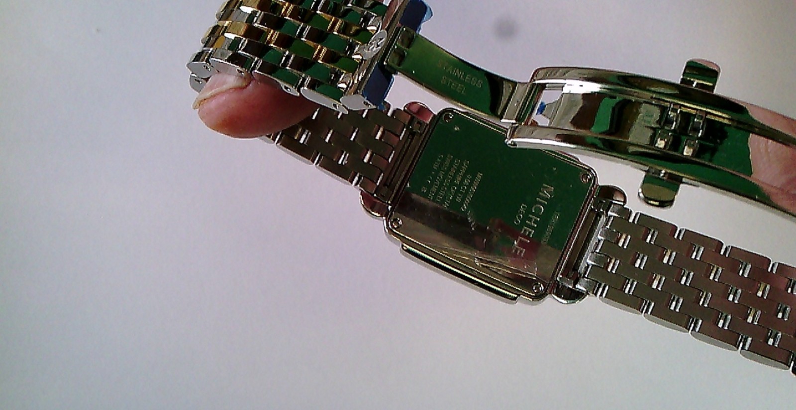 Michele Deco TRH 1969035 .08 ct tw Two Tone Watch. DOES NOT WORK. READ LISTING.