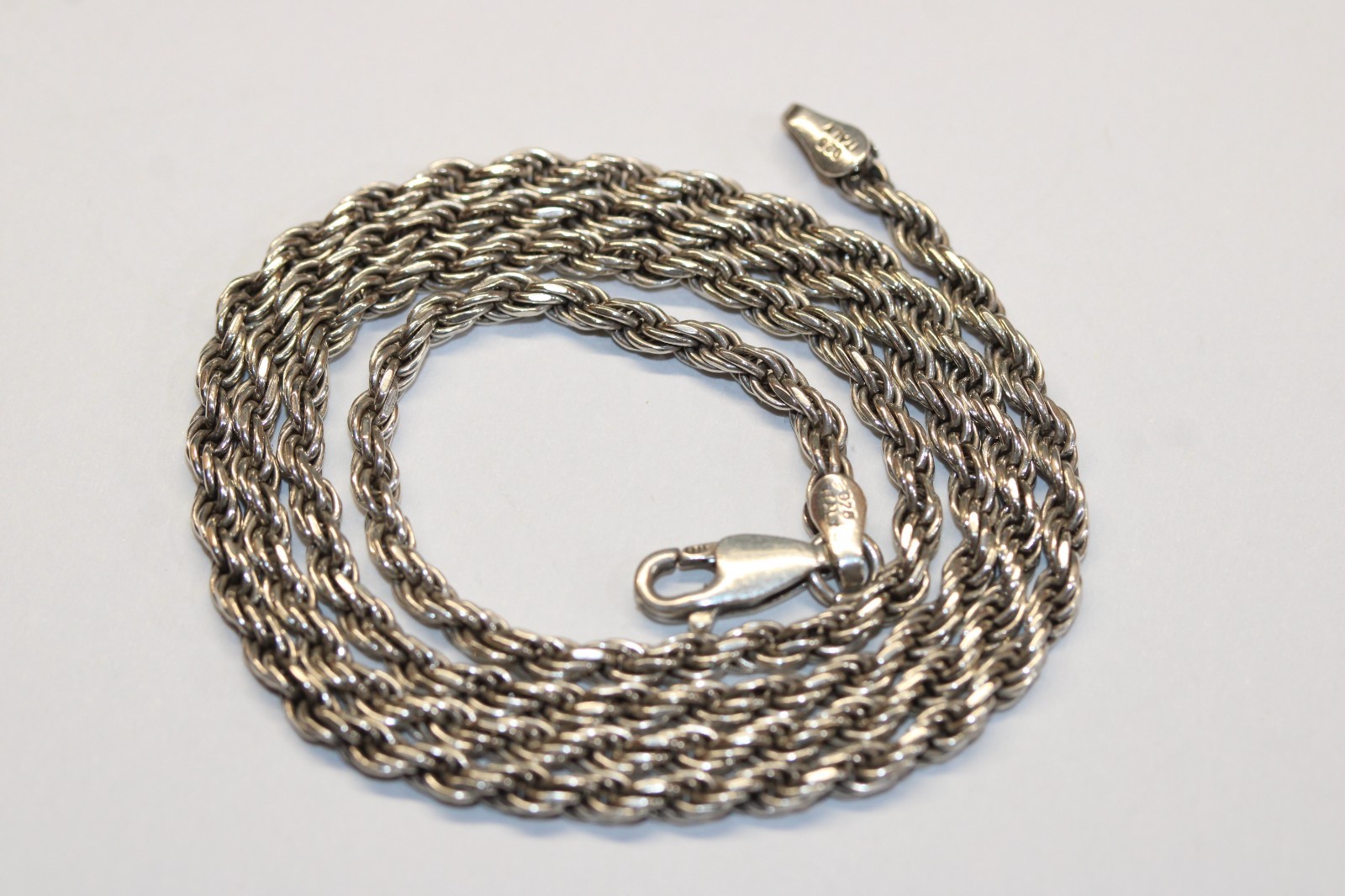 2.75MM Solid Italy 925 Sterling Silver Rope Chain Necklace 14g 20 1/2″ #156