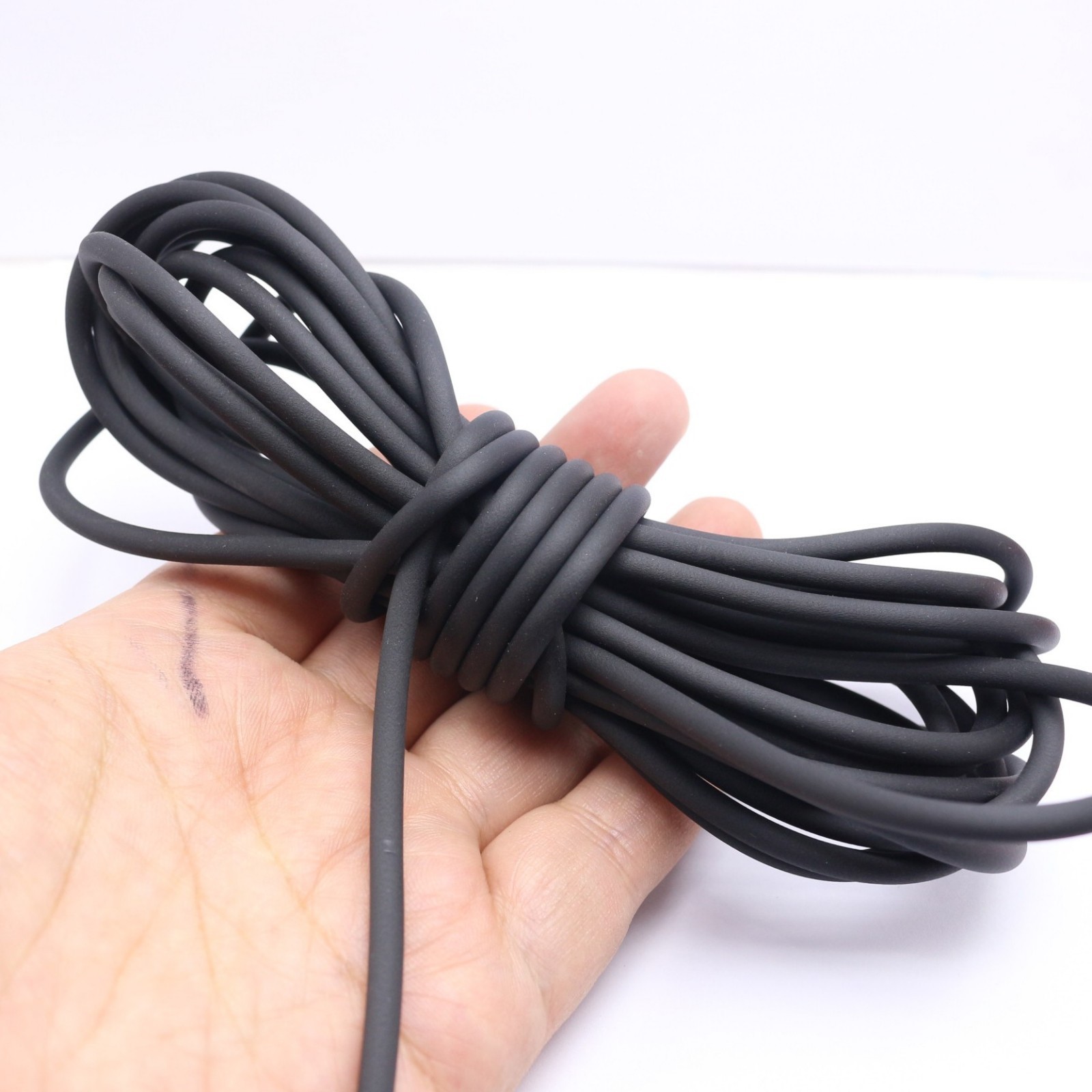 3 Meter Black 4mm Solid Rubber Jewelry Cord String for Jewelry Pendants Craft
