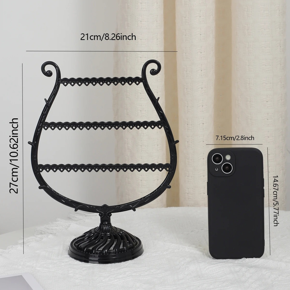 1pc Creative Wine Glass Jewelry Display Stand Necklace & Earring Organizer