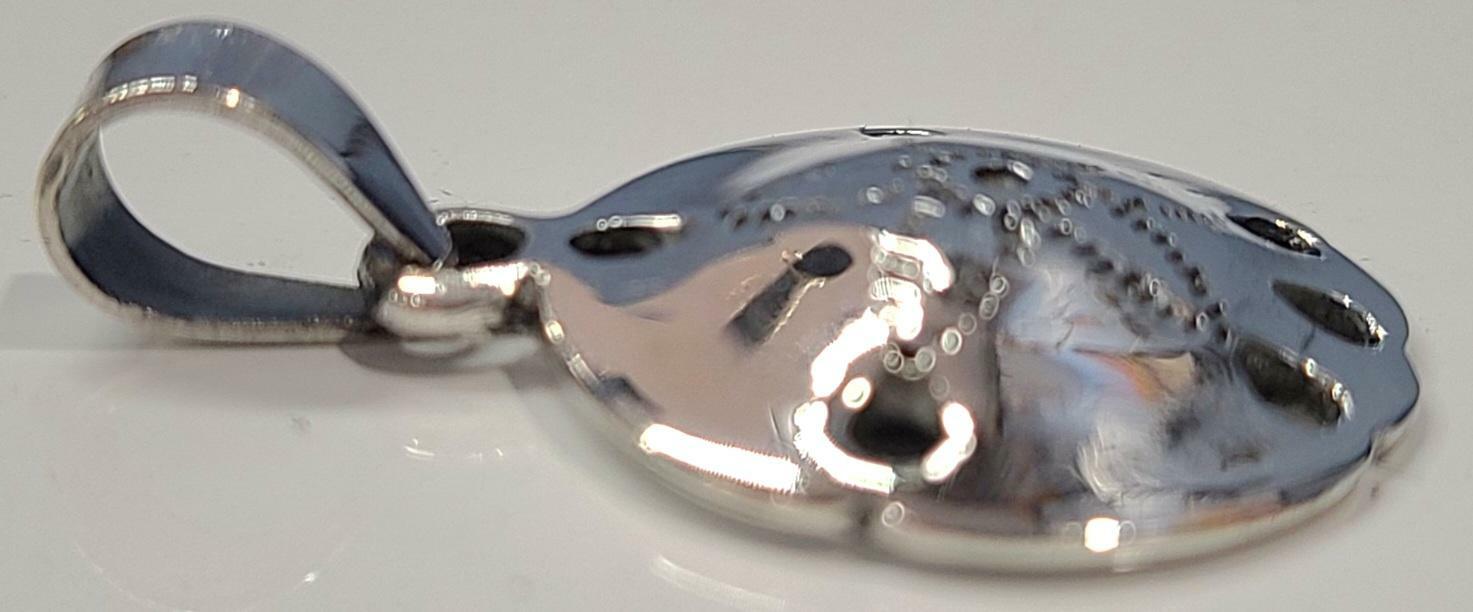 Sand Dollar pendant 925 Sterling Silver 1 inch high New # 4