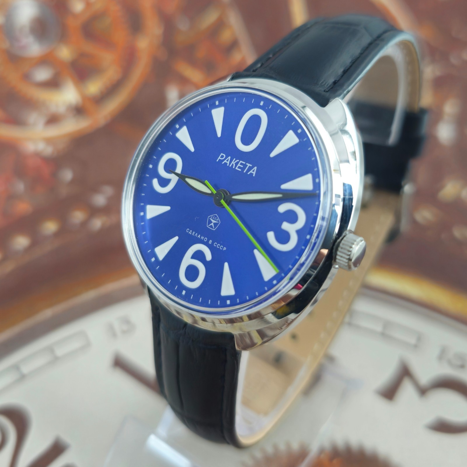 Vintage WATCH USSR RAKETA Big Zero 2609.HA Rare SOVIET Mechanical Wristwatch