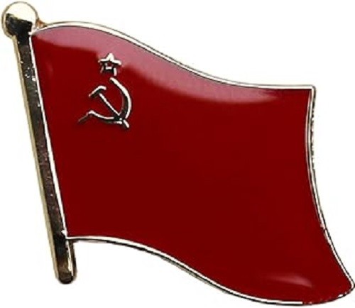 USSR Soviet Union Flag Die-struck Metal Single Lapel Pin with Butterfly Clasp