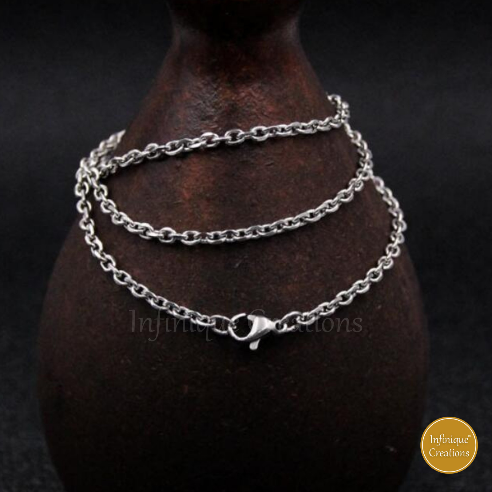 Stainless Steel Silver Cable Rolo Link Chain Necklace Men Women 1.5mm-8mm 7-38″