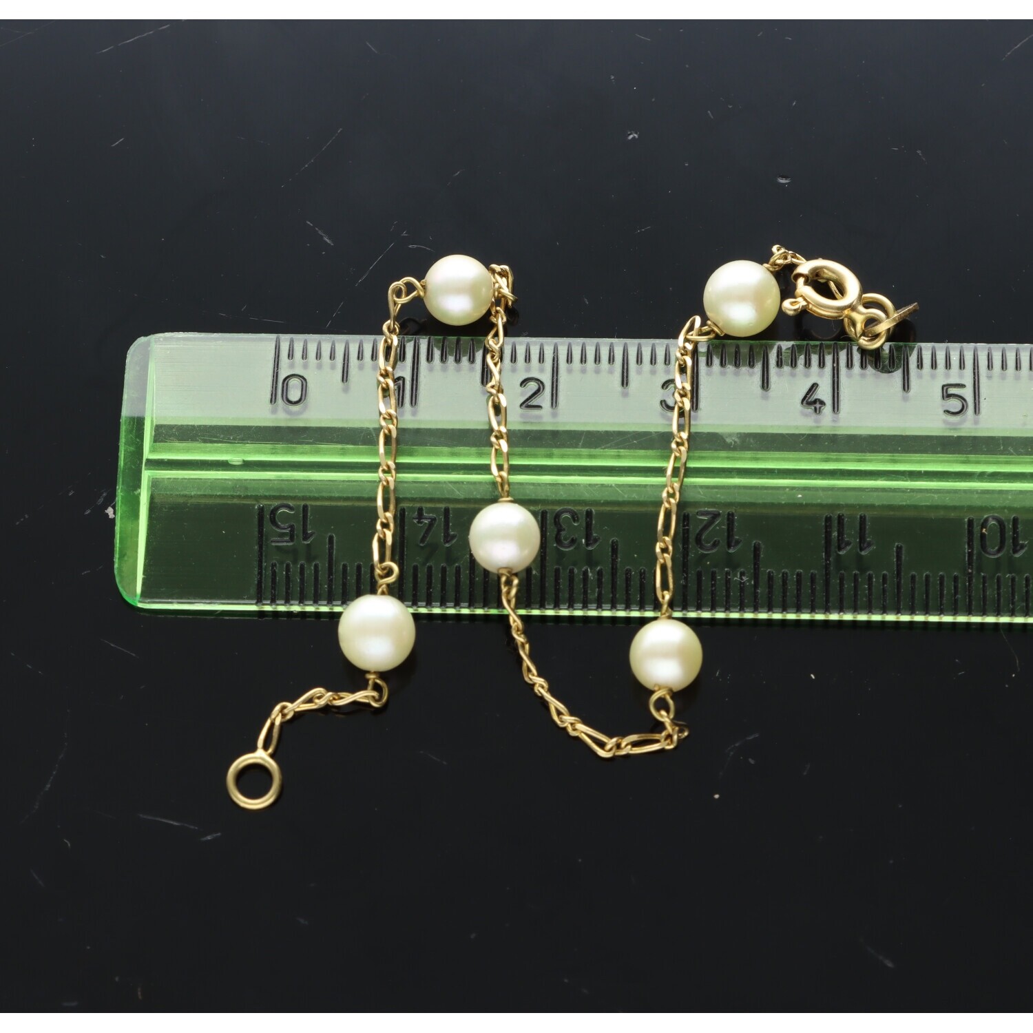 750/1000 18kt Gold Beaded Bracelet