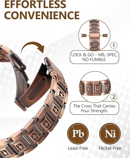 3500 Gauss Magnetic Copper Bracelet Colorful Heart for Women Pain Relief
