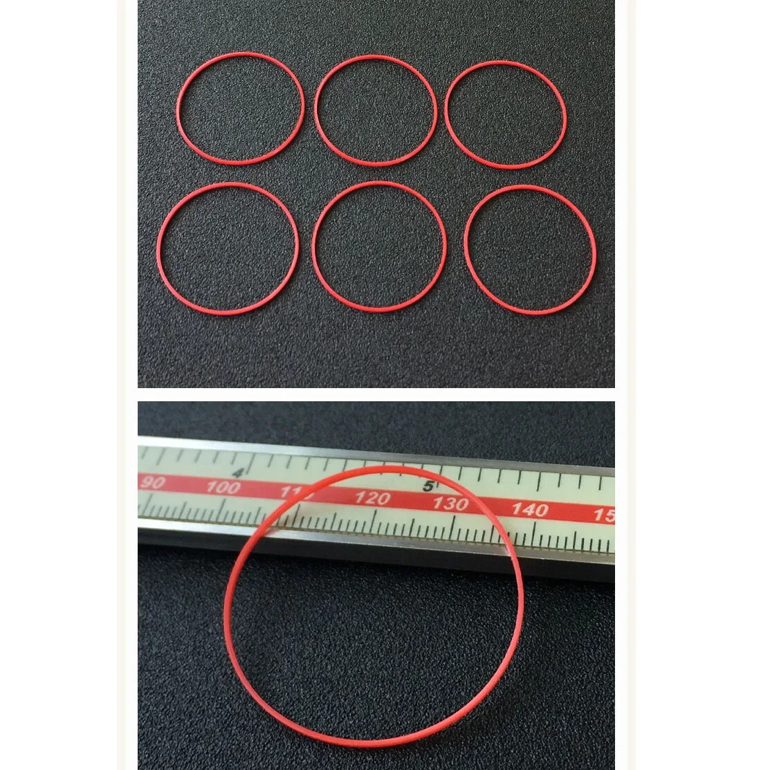 Red 0.6 0.9mm Watch Gasket Back Case Sealing Ring Water-proof I-Ring 16 to 42mm