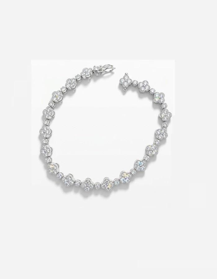 3.10 Ct Lab Grown Diamond Round Cut E/VS1 Tennis Bracelet 925 Sterling Silver
