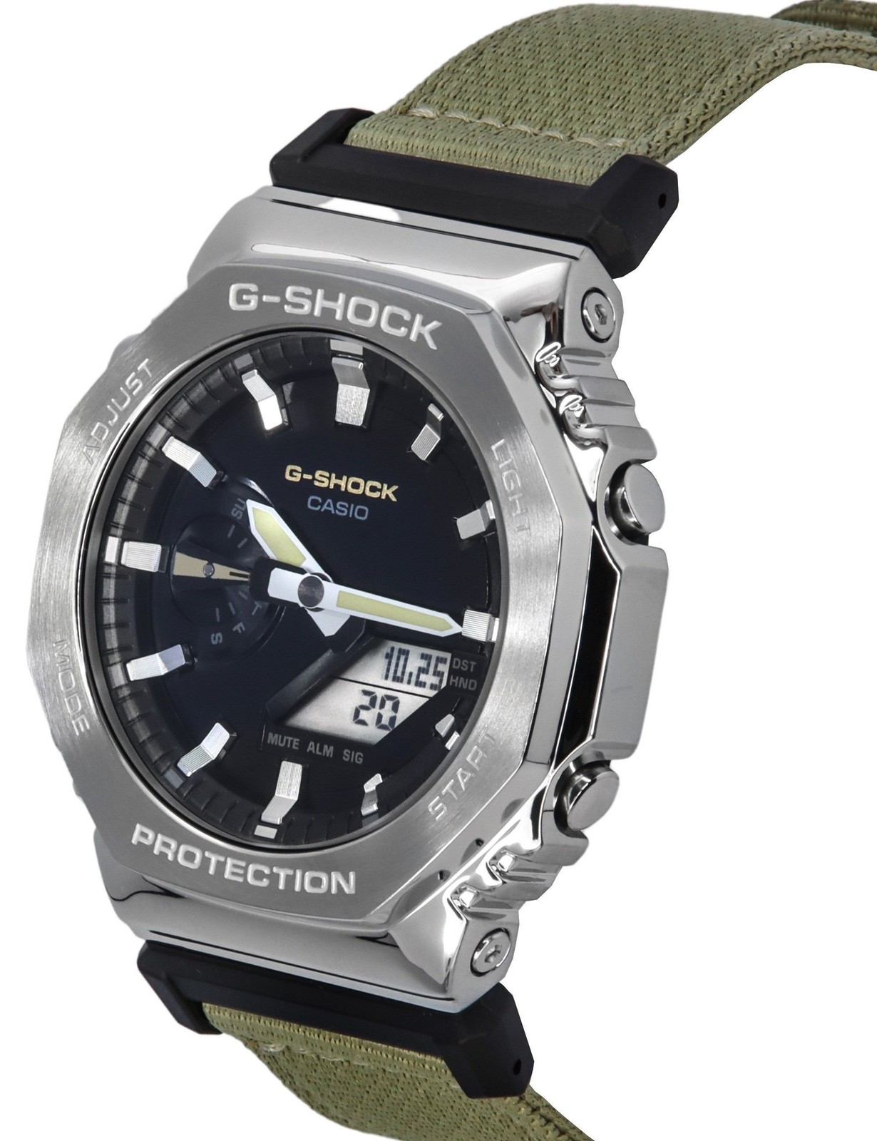Casio G-Shock Black Dial Sports Quartz 200M Metal Bezel Men’s Watch GM-2100C-5A