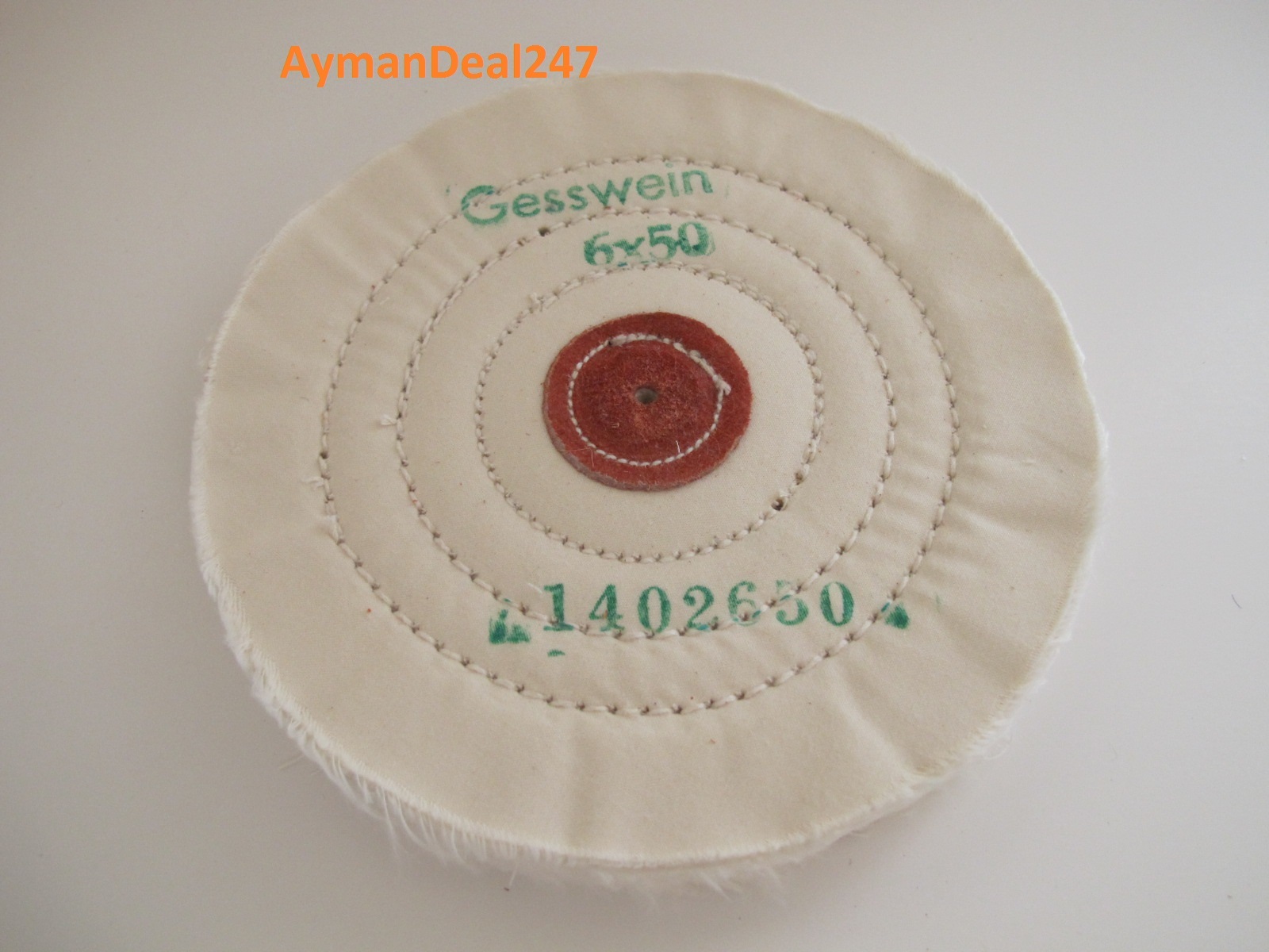 Gesswein White MUSLIN BUFF STITCHED POLISHING buffing WHEEL 6″ x 50 PLY USA MADE