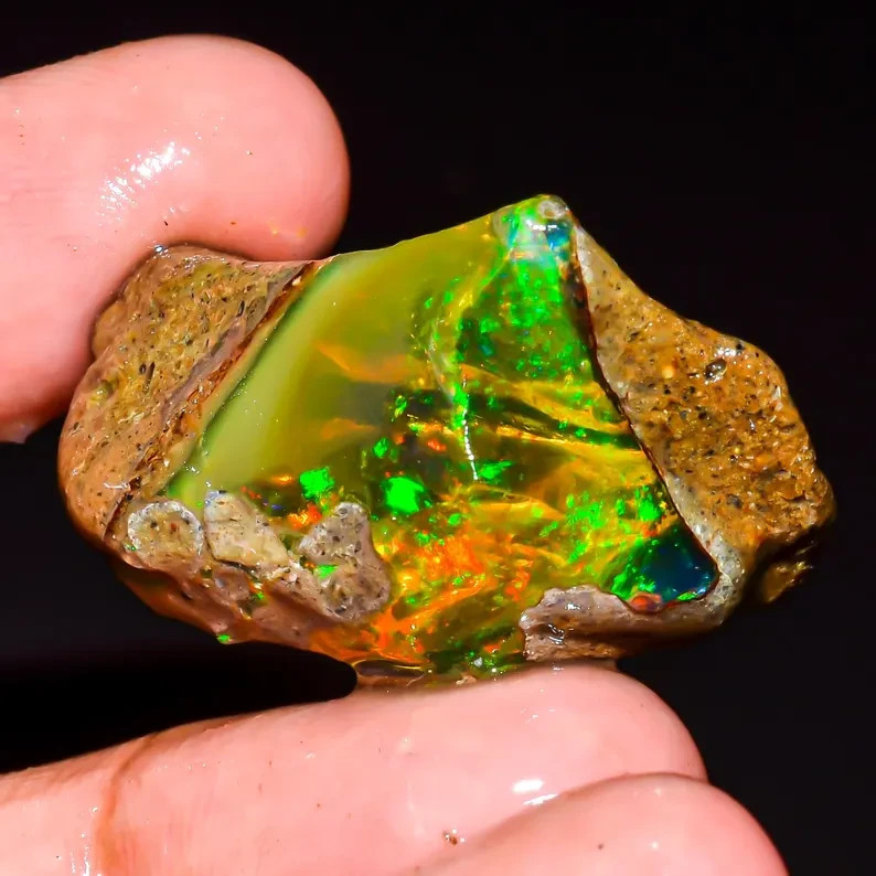 Opal Rough, Natural Ethiopian Opal Raw, Fire Opal Rough, Welo Fire Opal Raw,